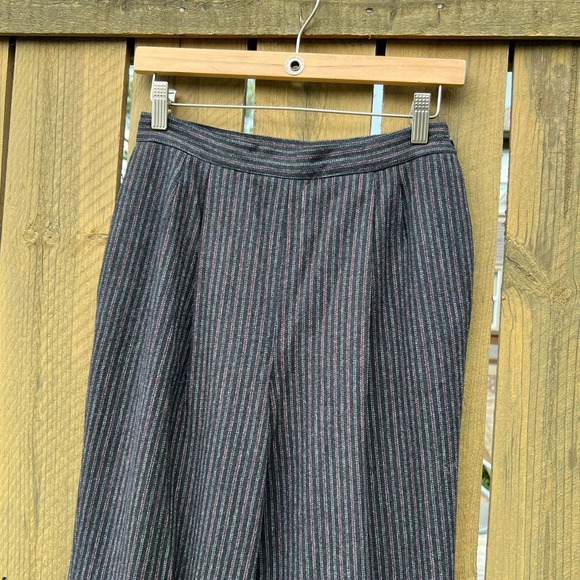 Very Special Quality Vintage Pinstriped Wool Trousers Women’s 27 X 29 - Picture 2 of 7